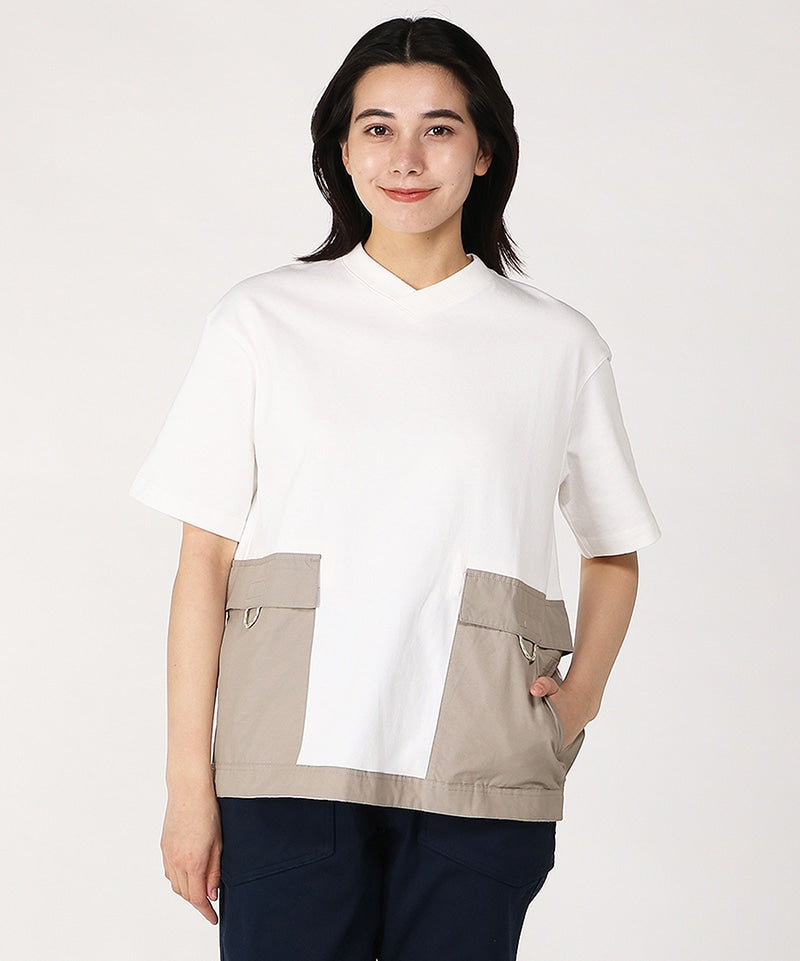 Heavy Weight Side Pocket V Neck T-Shirt